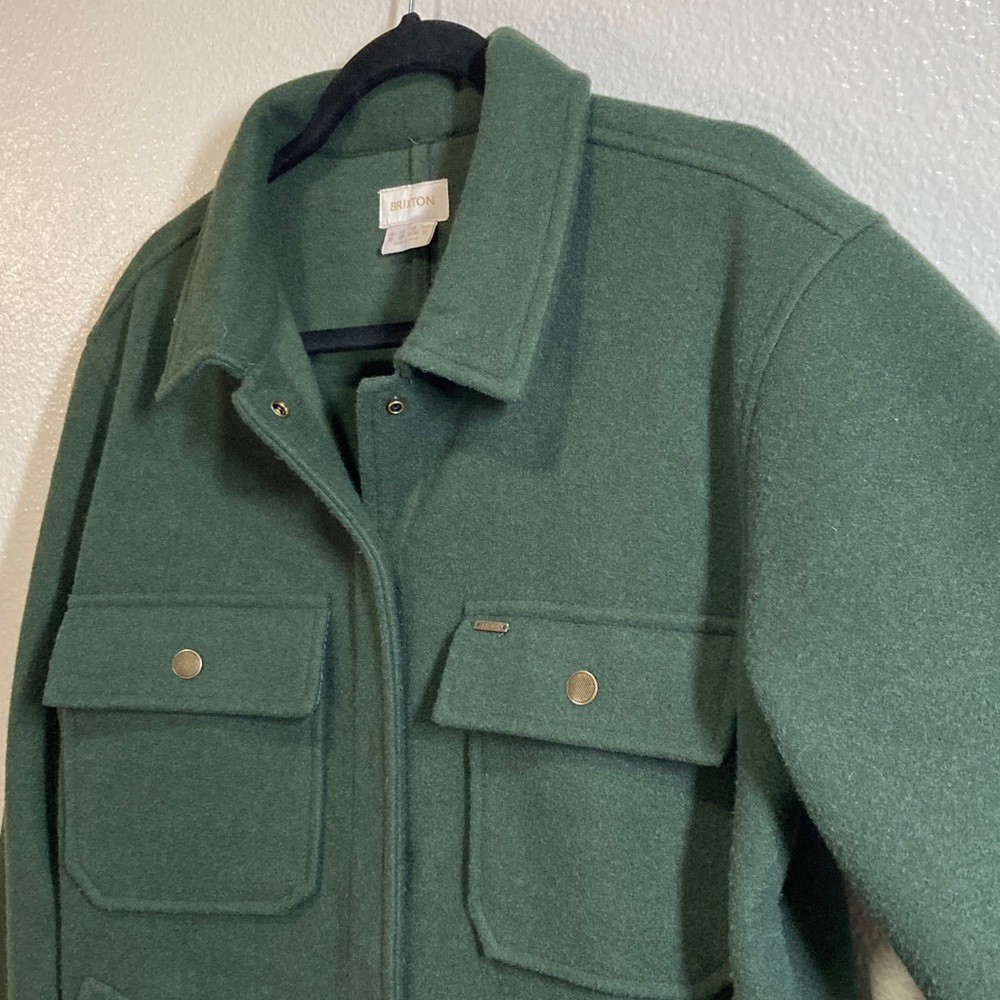 Brixton Durham Shirt Jacket Shacket Deep Forest Green Cabincore Utilitarian sz M - Picture 3 of 12